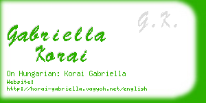 gabriella korai business card